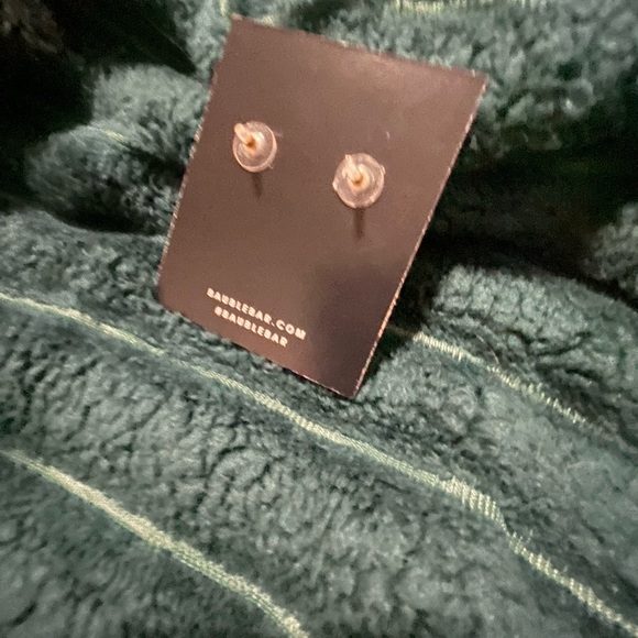 BaubleBar Double Hoop Gold Earrings - Picture 2 of 2